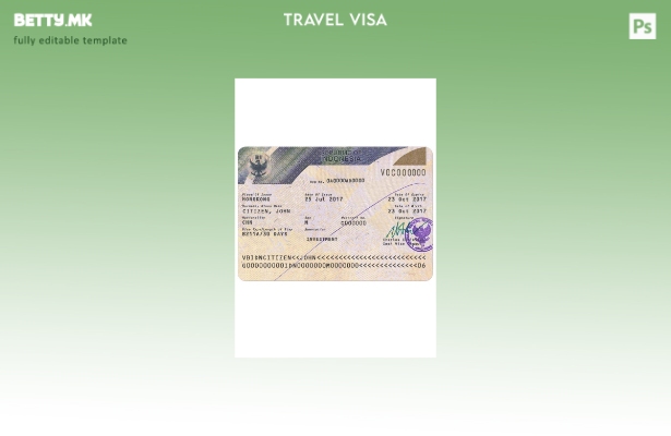 Шаблон за верзија на индонезиска виза во модерен стил